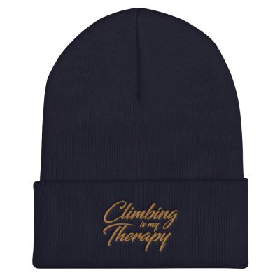 Climbing is My Therapy Cuffed Beanie