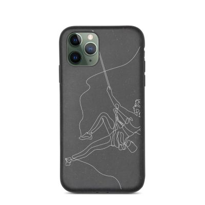 Woman Rock Climbing Biodegradable Phone Case