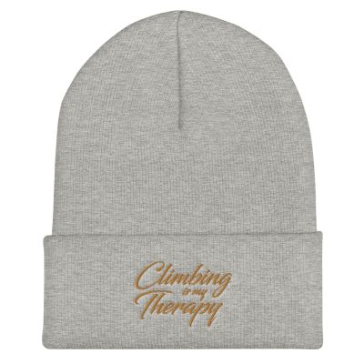 Climbing is My Therapy Cuffed Beanie